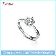 Popular 925 sterling silver wedding ring hearts and arrows zircon diamond wedding rings for bride